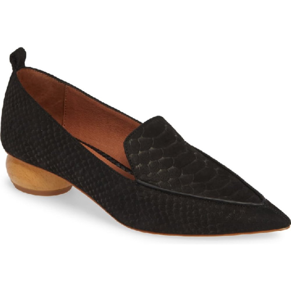 Jeffrey Campbell Viona Snake Embossed Loafers